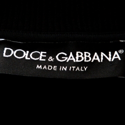 Dolce & Gabbana Black Sicilian Man Patch Crew Neck Sweatshirt M