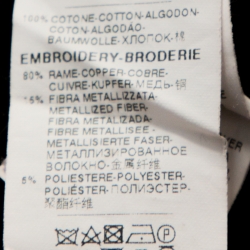 مملوكة مسبقًا تي شيرت دولتشي أند غابانا مطرز نحلة وتاج قطن أسود XL