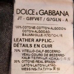 Pre Owned تي شيرت دولتشي أند غابانا رقبة V قطن رمادي XL