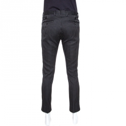 Pre Owned بنطلون دولتشي أند غابانا جاكار مفصل خليط قطن أسود M