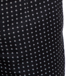 Pre Owned بنطلون دولتشي أند غابانا جاكار مفصل خليط قطن أسود M