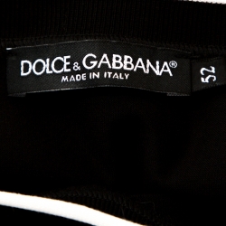 مملوكة مسبقًا Dolce & Gabbana Black Smile Embellished Cotton T-Shirt XL