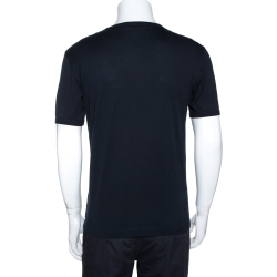 مملوكة مسبقًا تي شيرت دولتشي أند غابانا حلية الملك هيكل عظمي قطن أسود M