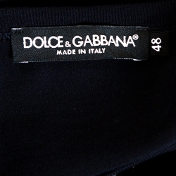 مملوكة مسبقًا تي شيرت دولتشي أند غابانا حلية الملك هيكل عظمي قطن أسود M