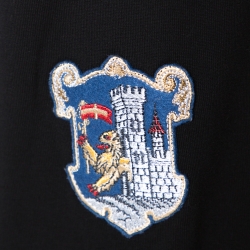 Pre Owned Dolce & Gabbana Black Cotton Crest Patch Applique T-Shirt XXL