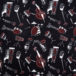 مملوكة مسبقًا Dolce & Gabbana Black Jazz Club Print Cotton Polo T-Shirt XXL