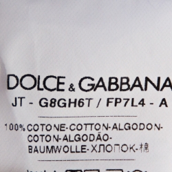 مملوكة مسبقًا تي شيرت دولتشي أند غابانا قطن مطبوع نقشة غيتار أسود XXL 