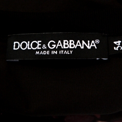 مملوكة مسبقًا تي شيرت دولتشي أند غابانا قطن مطبوع نقشة غيتار أسود XXL 