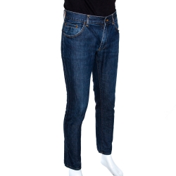 Pre Owned Dolce & Gabbana Indigo Denim Straight Leg Jeans M