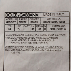 مملوكة مسبقًا Dolce & Gabbana Black Striped Wool Tailored Suit XXL