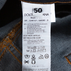 Pre Owned Dolce & Gabbana Dark Blue Stretch Denim Regular Fit Jeans L