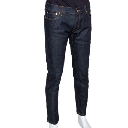 Pre Owned Dolce & Gabbana Dark Blue Stretch Denim Regular Fit Jeans L