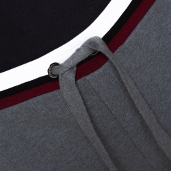 Pre Owned بنطلون رياضي دولتشي أند غابانا مزين بتطريز تاج تريكو رصاصي مقاس صغير (سمول) 