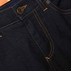 Pre Owned بنطلون جينز دولتشي أند غابانا قصير دنيم نمط داكن أزرق داكن مقاس صغير (سمول)