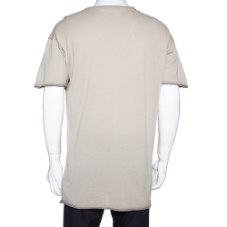 Pre Owned Dolce & Gabbana Graphic Print Cotton Round Neck T Shirt XL 