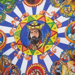 Pre Owned Dolce & Gabbana Multicolor Caretto Siciliano Print Cotton T-Shirt XS