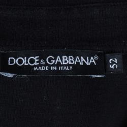 مملوكة مسبقًا Dolce and Gabbana Men's Black Cotton Polo Shirt XXL