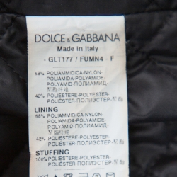 مملوكة مسبقًا Dolce & Gabbana Black Quilted Vest Detail Zip Front Jacket L