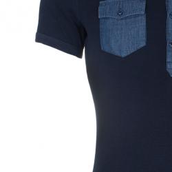 مملوكة مسبقًا Dolce and Gabbana Men’s Black Contrast Polo Shirt XXL