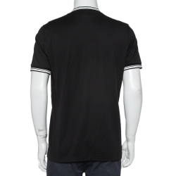 Pre Owned Dolce & Gabbana Black Logo Print Cotton Millennials Crewneck T-Shirt L