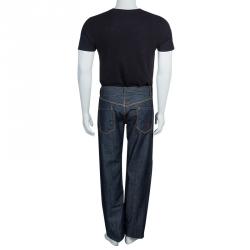 Pre Owned بنطلون جينز دولتشي أند غابانا أزرق بخياطة متباينة مقاس L