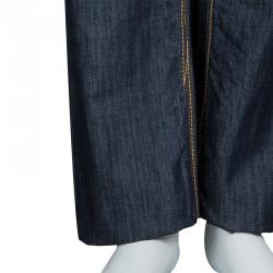 Pre Owned بنطلون جينز دولتشي أند غابانا أزرق بخياطة متباينة مقاس L