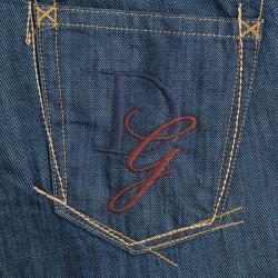 Pre Owned بنطلون جينز دولتشي أند غابانا أزرق بخياطة متباينة مقاس L