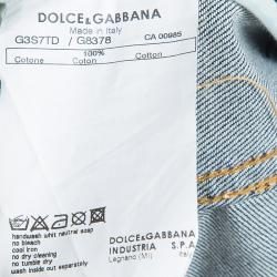 Pre Owned بنطلون جينز دولتشي أند غابانا أزرق بخياطة متباينة مقاس L