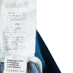 Pre Owned بنطلون جينز دولتشي أند غابانا أزرق فاتح باهت بنمط ممزق L