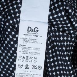 مملوكة مسبقًا Dolce and Gabbana Black Classic Leather Jacket L