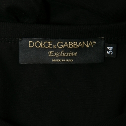مملوكة مسبقًا Dolce & Gabbana Black Printed Cotton Short Sleeve T-Shirt XXL