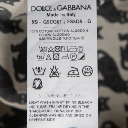 Pre Owned Dolce & Gabbana Beige Cat Print Cotton Shirt M 
