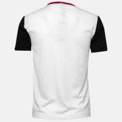 Pre Owned Dolce & Gabbana White Cotton Printed Crewneck T-Shirt S