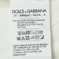 Pre Owned Dolce & Gabbana Off-White Cotton Logo Print Cotton Oversized T-Shirt XL