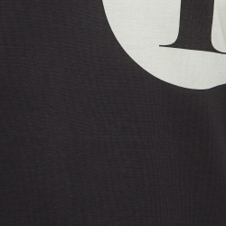 Pre Owned Dolce & Gabbana Black 1 Printed Cotton Knit Crew Neck T-Shirt M