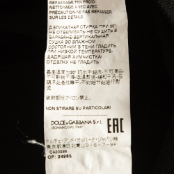 Pre Owned Dolce & Gabbana Black Cotton Pique Polo T-Shirt 5XL