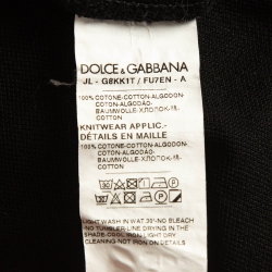 Pre Owned Dolce & Gabbana Black Cotton Pique Polo T-Shirt 5XL