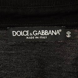Pre Owned Dolce & Gabbana Black Cotton Pique Polo T-Shirt 5XL