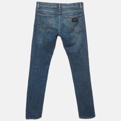 Pre Owned Dolce & Gabbana Blue Denim Skinny Jeans S Waist 46"
