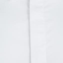 Pre Owned Dolce and Gabbana Gold White Cotton Button Front Long Sleeve Shirt XXL