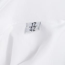 Pre Owned Dolce and Gabbana Gold White Cotton Button Front Long Sleeve Shirt XXL