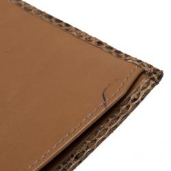 Pre Owned Dolce and Gabbana Multicolor Python Flap Wallet