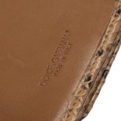 Pre Owned Dolce and Gabbana Multicolor Python Flap Wallet