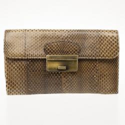 Pre Owned Dolce and Gabbana Python Wallet 