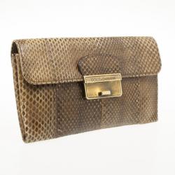 Pre Owned Dolce and Gabbana Python Wallet 