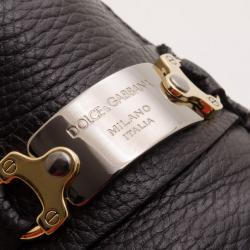 Pre Owned Dolce and Gabbana Black Leather Loafers Size 44