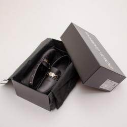 Pre Owned Dolce and Gabbana Black Leather Loafers Size 44