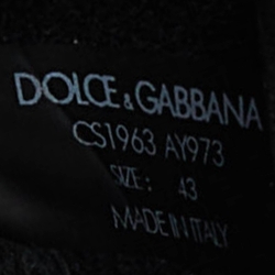 Pre Owned Dolce & Gabbana Multicolor Canvas and Leather Athletic Low Top Sneakers Size 43