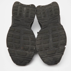 Pre Owned Dolce & Gabbana Multicolor Canvas and Leather Athletic Low Top Sneakers Size 43