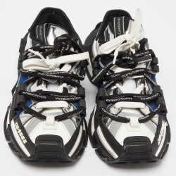 Pre Owned Dolce & Gabbana Multicolor Canvas and Leather Athletic Low Top Sneakers Size 43